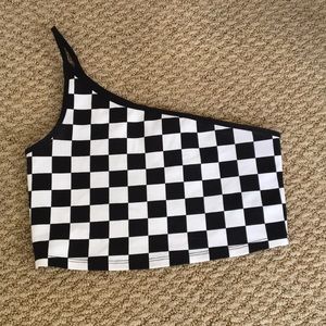 Black and white checkered tank top